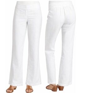 Eileen Fisher Tencel Linen white pants size 10